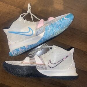 Nike Kyrie 7 Pale Ivory Chlorine Blue Mens Shoes CZ0141-100‎ Size 12